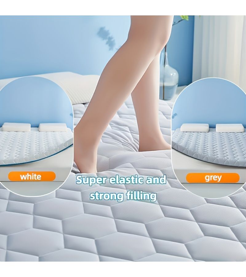Premium White Square Thin Mattress 1 18 1 97 Inch Ultra Thin Non Toxic Breathable Sweat Resistant Easy To Clean Suitable For Bedroom And Tatami Belt Style Fixing Portable For Office Naps High Value For Money 150x190 Size - Image 5