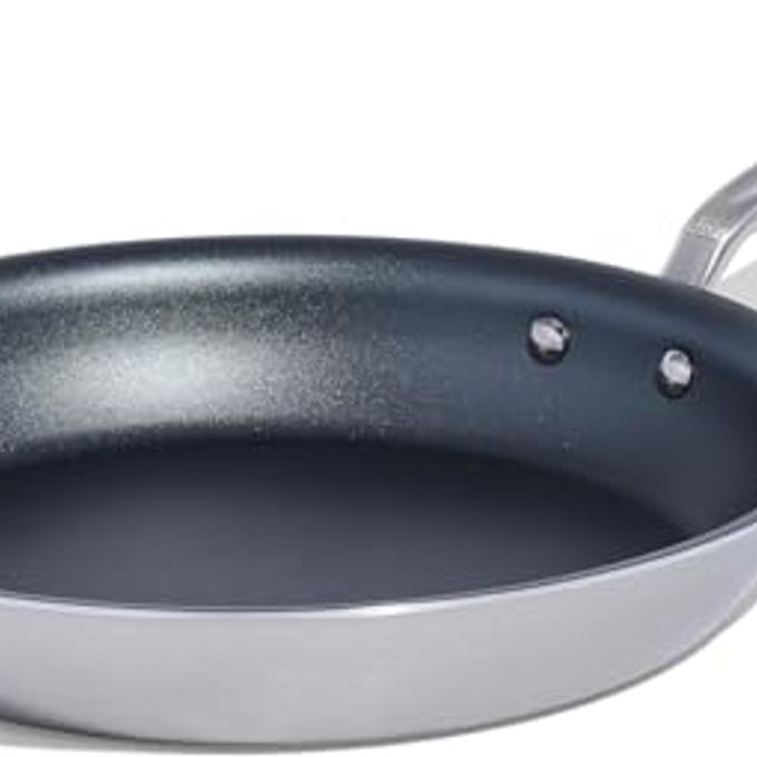COOKWARE PROCOAT 12 NON STICK FRYING PAN GRAPHITE 5 PLY STAINLESS CLAD NONSTICK PROFESSIONAL COOKWARE CRAFTED IN ITALY INDUCTION COMPATIBLE