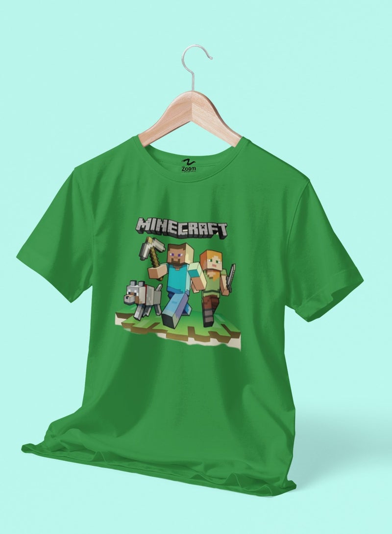 ZOOM تي شيرت أولاد بتصميم جواهر الذهب من ماين كرافت