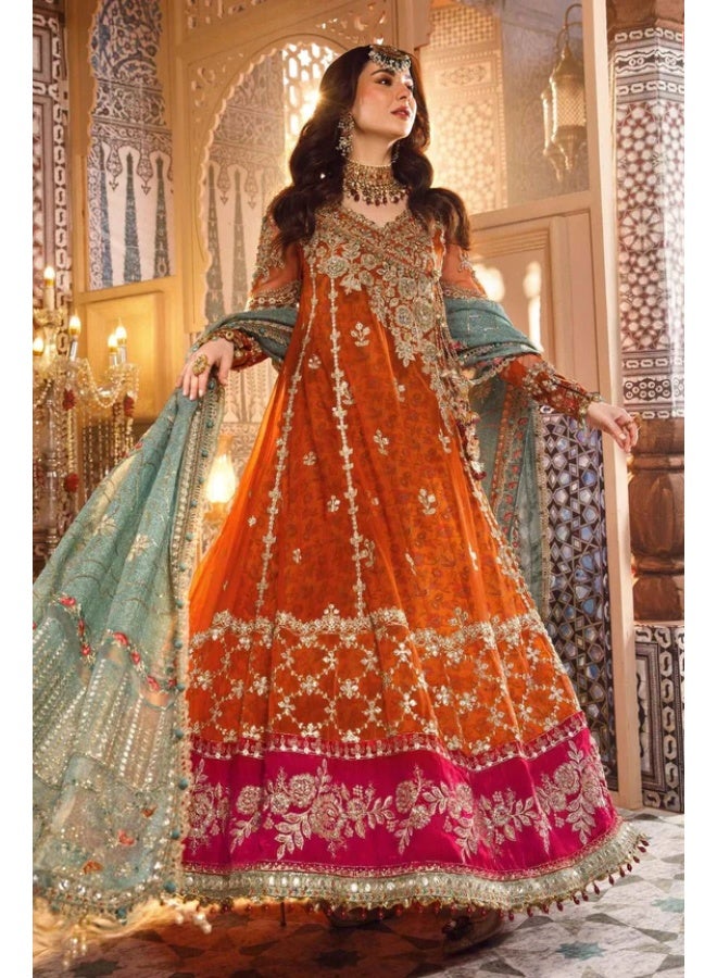 Net Frock With Satin Silk Trouser SF-W25 - Image 1