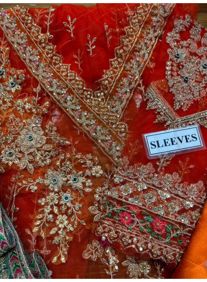 Net Frock With Satin Silk Trouser SF-W25 - Image 4