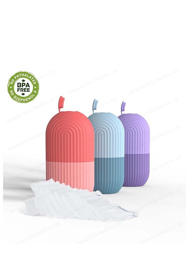 إسكدنيا بكرات الثلج للوجه، التدليك الجميل للوجه، المكعب المتوهج للوجه، أدوات العناية بالبشرة لتجاعيد العين، تخفيف انتفاخ أينكن (بني) - Image 3