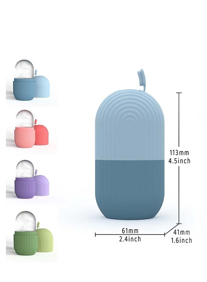 إسكدنيا بكرات الثلج للوجه، التدليك الجميل للوجه، المكعب المتوهج للوجه، أدوات العناية بالبشرة لتجاعيد العين، تخفيف انتفاخ أينكن (بني) - Image 2