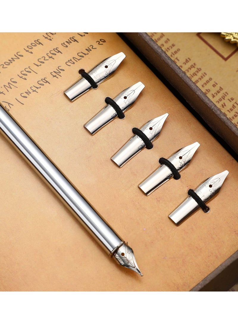 SOLARAE 30 قطعة من رؤوس أقلام الحبر المصنوعة من الفولاذ المقاوم للصدأ، مجموعة رؤوس بديلة للخط والكتابة، أحجام متنوعة للأطفال والبالغين والطلاب (0.5+1+1.5+2+2.5+3 مم، كل منها 5 قطع) - Image 5