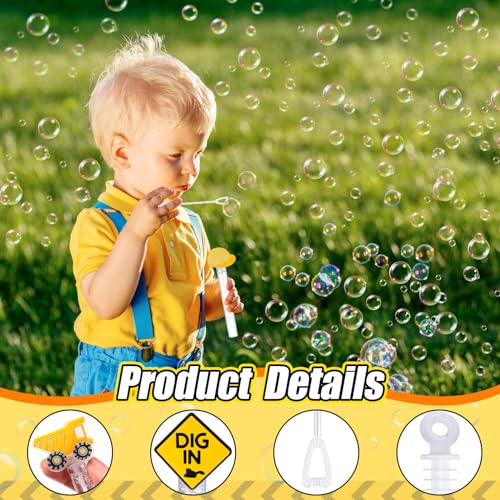 Silipull 48 Pcs 42 Mini Bubble Wands Bubbles Party Favors Birthday Party Supplies Favor Decorations for Gift Back to School Goodie Bag Contains LiquidConstruction - Image 5