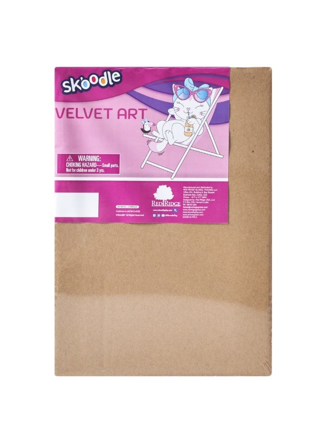 SKOODLE Pawsitive Velvet Art with Mini Markers | Coloring Poster For Kids | Creative Activity Set | Art & Craft Kit | Age 3+ - Image 4