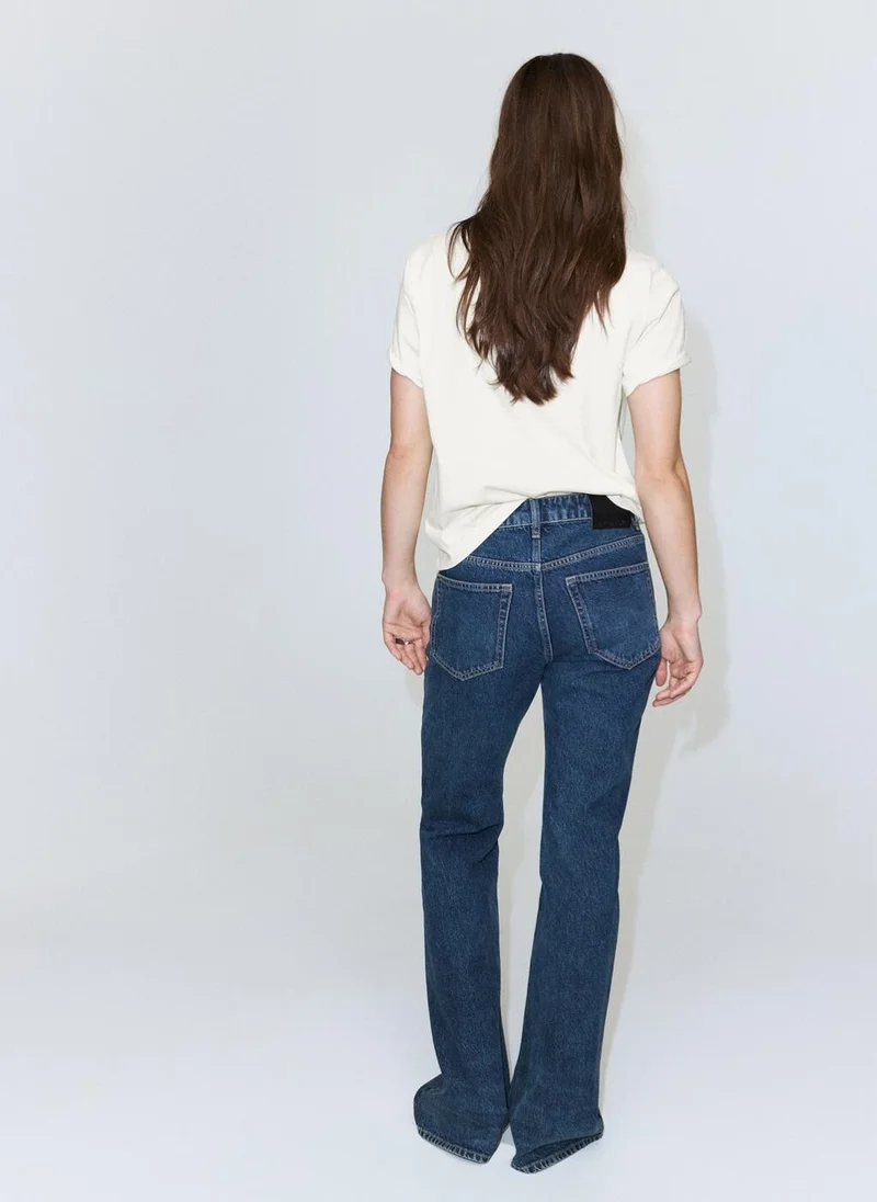 Mango Printed Cotton-Blend T-Shirt