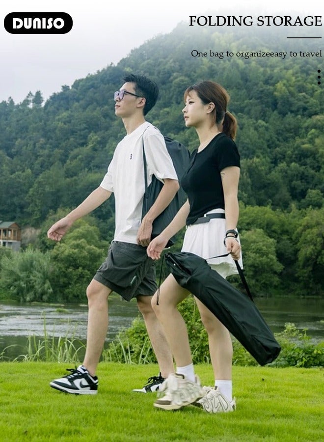 DUNISO طاولة تخييم قابلة للطي، طاولة نزهة محمولة قابلة للتعديل بارتفاع مع حقيبة تخزين مقاومة للماء، طاولة ألمنيوم خفيفة الوزن قابلة للتدوير للشاطئ، المشي، الصيد، الفناء الخلفي، الشواء، الحفلات - Image 5