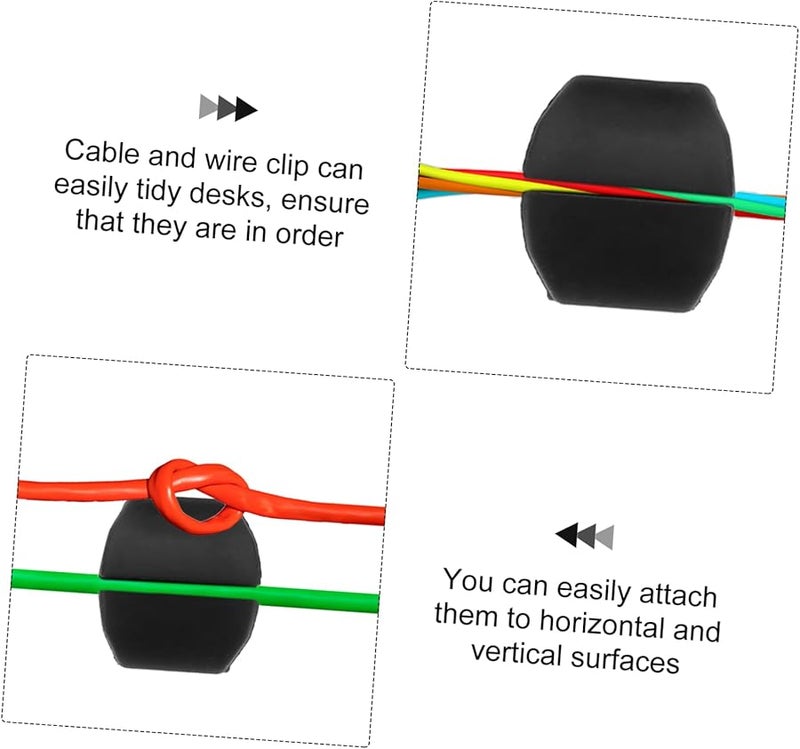 Tehaux 5pcs Self Adhesive Cable Clips Cord Organizer For Home Office Desk And Wall - Image 3