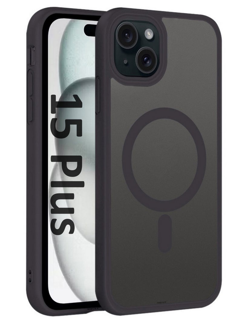 CATANES Magnetic Slim Protective Case for iPhone 15 Plus - with Wireless Charging Support - Grey - Image 1