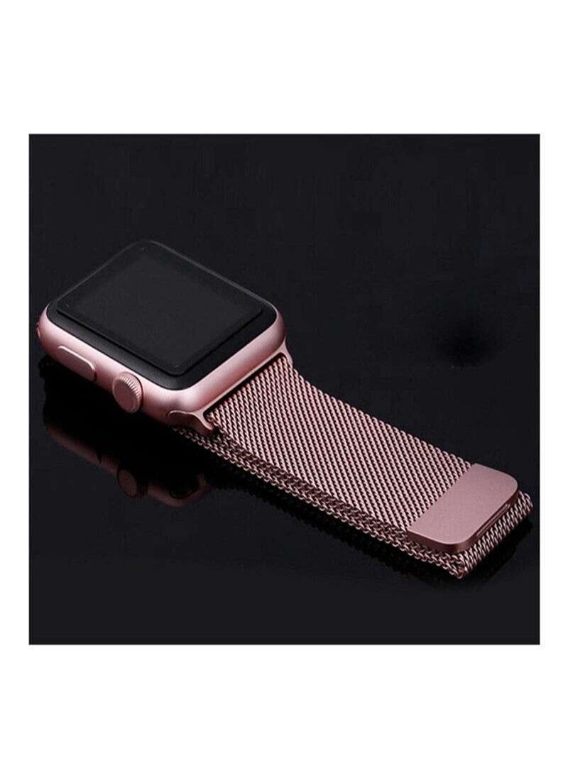 BORTONY - Stainless-Steel Mesh Milanese Replacement Strap For Apple Watch Series 3/2/1 38millimeter - Image 1