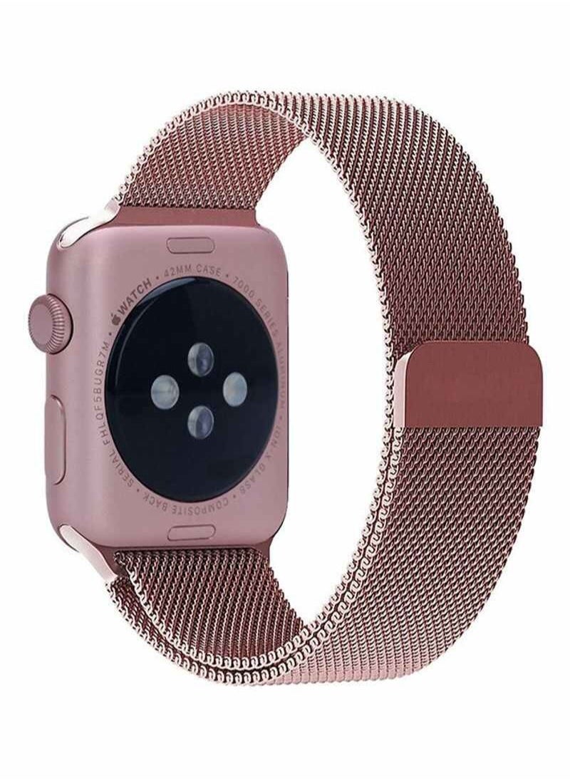 BORTONY - Stainless-Steel Mesh Milanese Replacement Strap For Apple Watch Series 3/2/1 38millimeter - Image 1