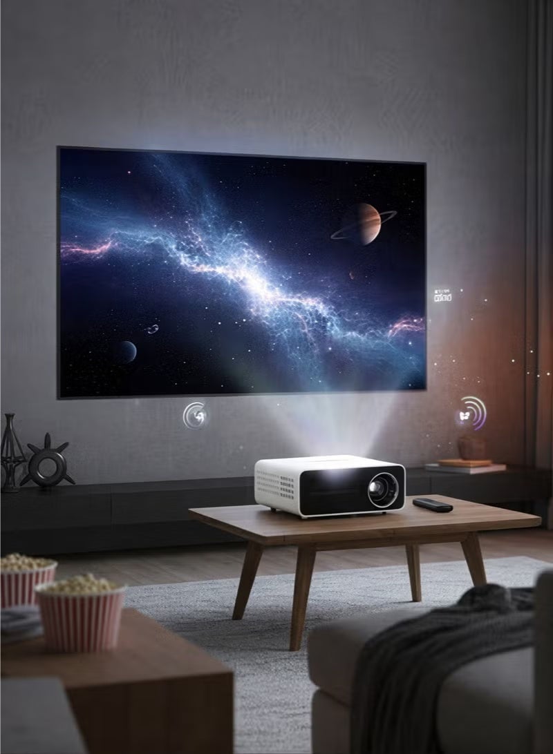 Smartbarry HT22 8K Display Projector – Portable Smart Android 12, WiFi & Bluetooth, Home & Outdoor Cinema, HDMI & USB, Compatible with iOS, Android, Windows Devices - Image 2