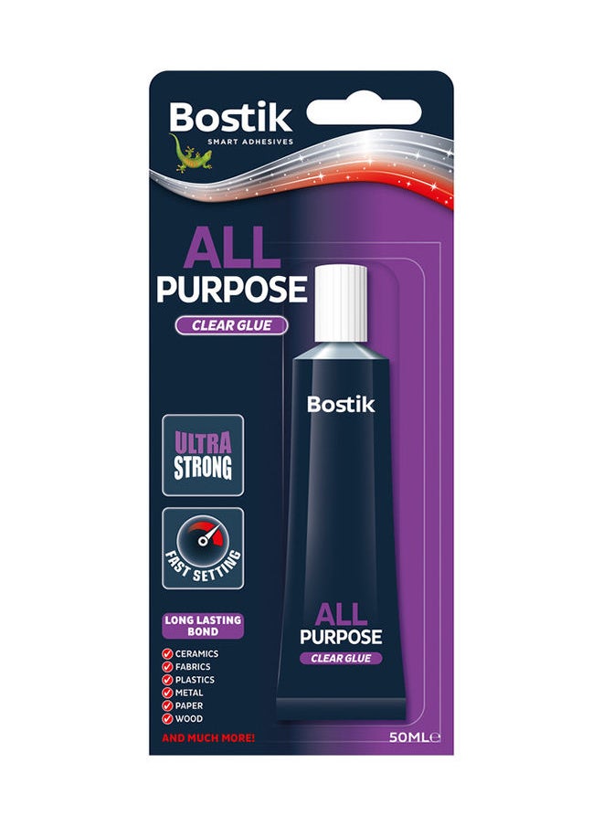 Bostik - All Purpose, Ultra Strong, Fast Setting, Clear Glue for Minor Household Repairs, 50ml - Image 1