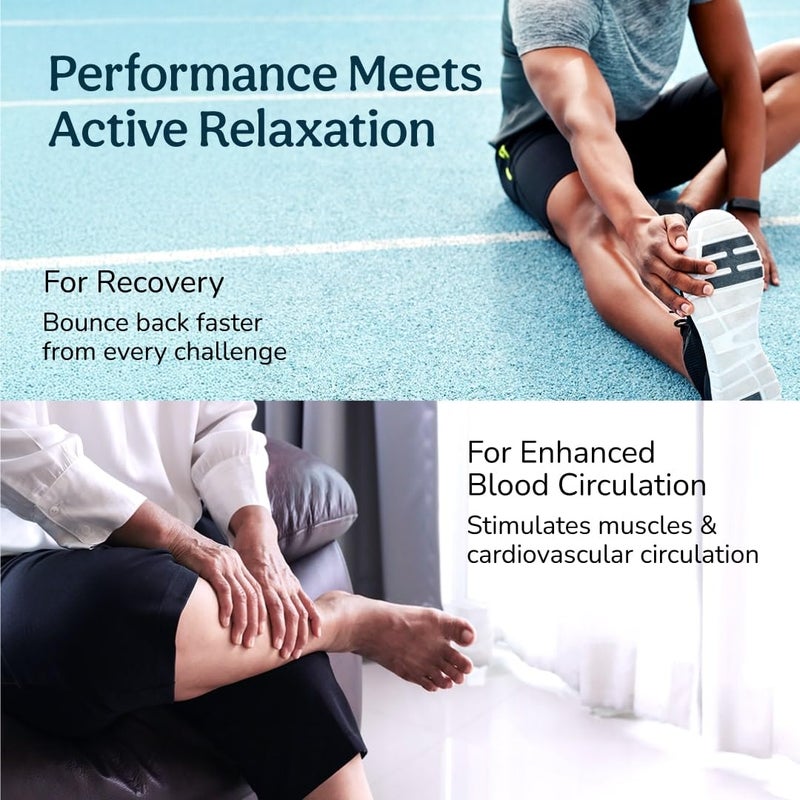 CARESMITH جهاز تدليك ضغط الساقين ريفيف مع وحدة تحكم قوية | 4 مناطق مستهدفة مع 4 أوضاع | جهاز تدليك القدم لتخفيف الألم | جهاز تدليك الدورة الدموية - Image 3