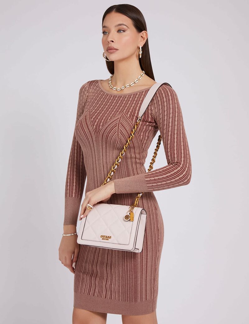 جس حقيبة كتف نسائية فاشون أبيي بتصميم قابل للتحويل أبيض - Image 3