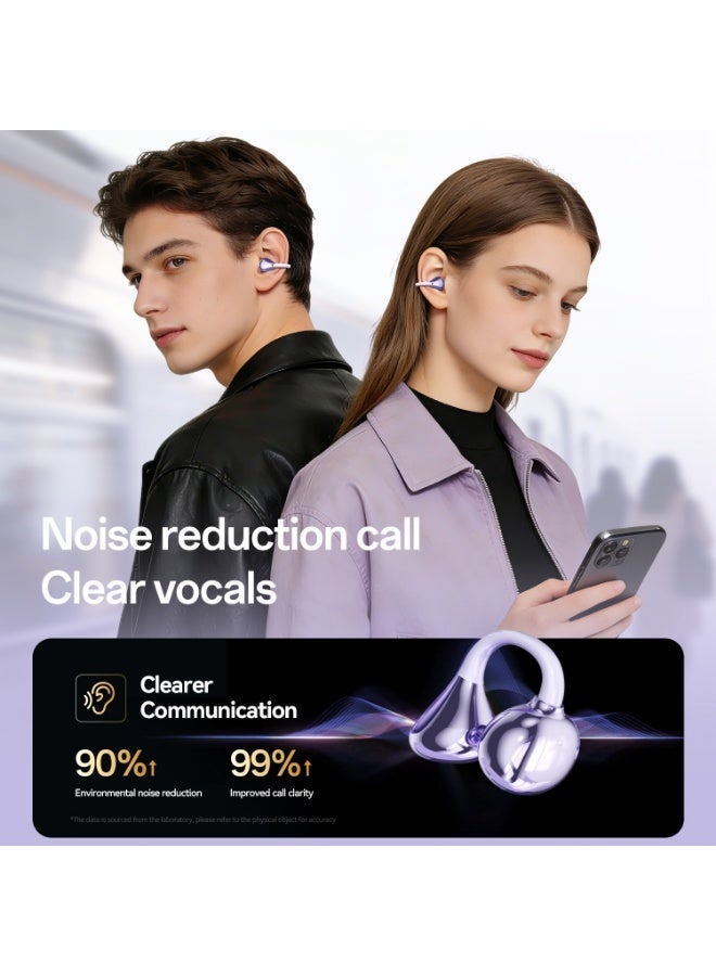 caijin Clip-on Open-ear Bluetooth Headphones, Wireless Sport Earphones, 40H Battery Life 29.5° Ergonomic Earbuds, Lightweight Audífonos for  Running Outdoor - Image 3
