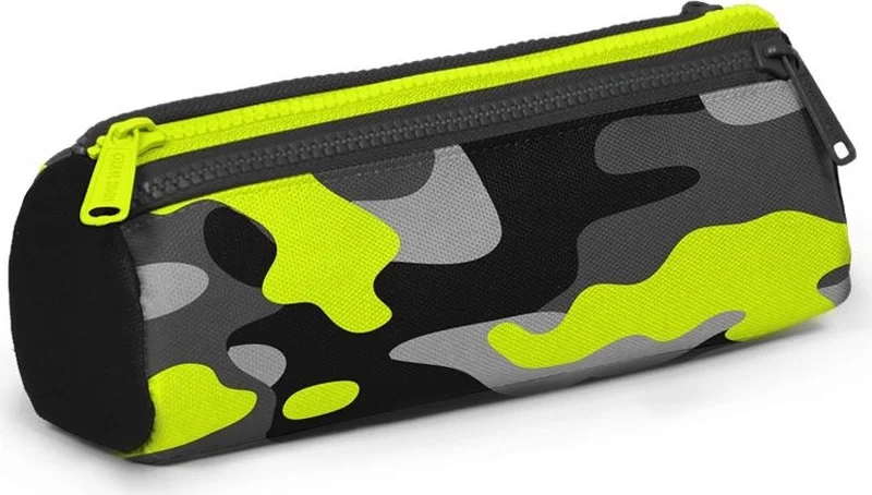 CORAL HIGH Kids Gray Camouflage Patterned Three Compartment Pencil Bag 22331