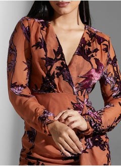 Hope & Ivy Surplice Neck Printed Dress  - Image 3