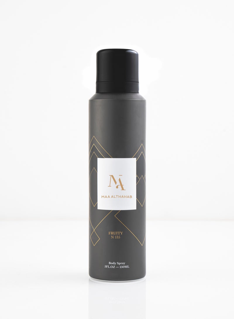 MAA ALTHAHAB  Fruity N 135 Body Spray | Long-Lasting & Refreshing | 150 ML | Inspired by Love is Heavenly for Women