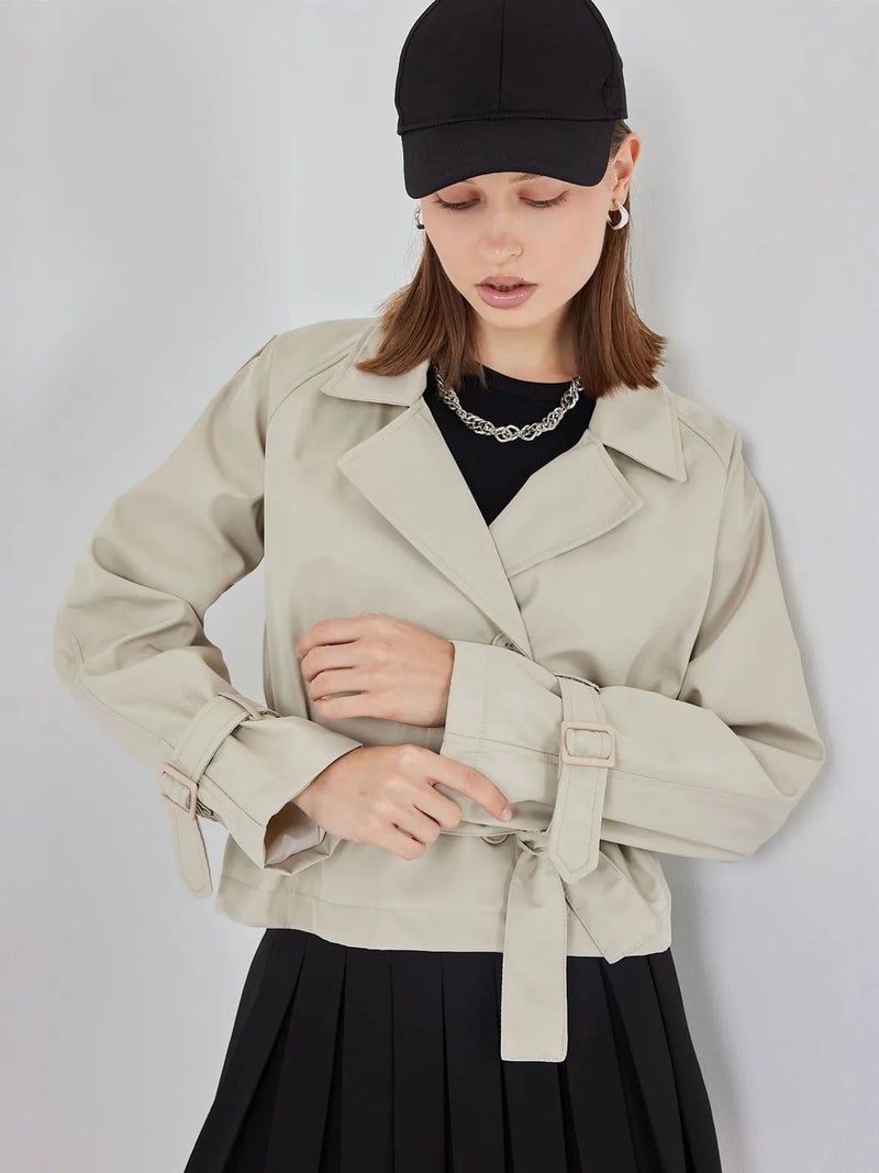 BIG DART BDART Short Belted Trench Coat - Image 4