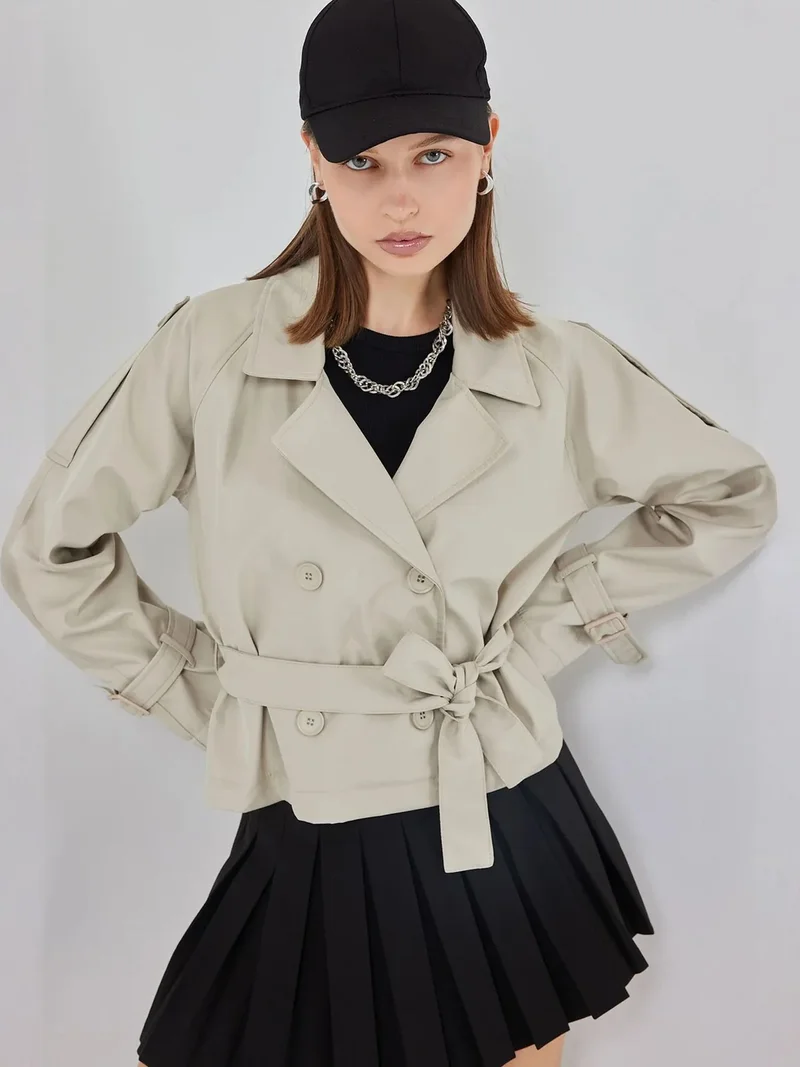 بيغ دارت BDART Short Belted Trench Coat