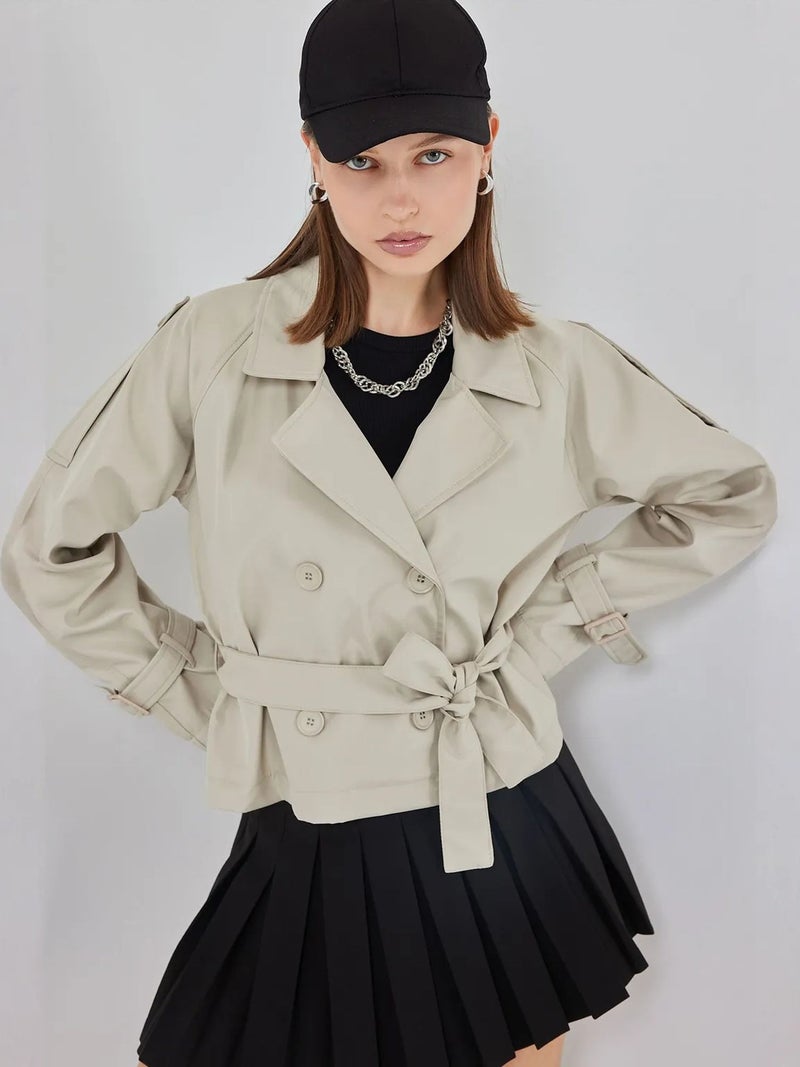 BIG DART BDART Short Belted Trench Coat - Image 1