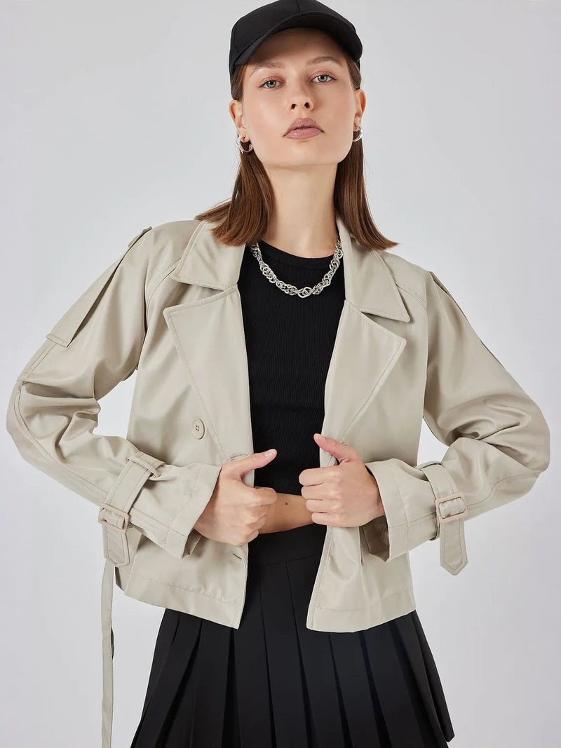 BIG DART BDART Short Belted Trench Coat - Image 3