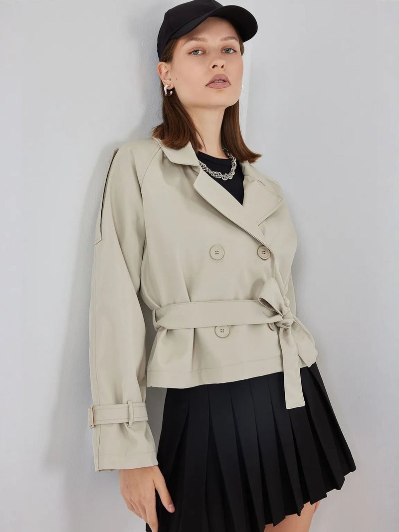 BIG DART BDART Short Belted Trench Coat - Image 5