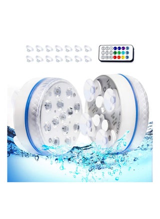 أضواء LED غاطسة مع جهاز تحكم عن بُعد RF (164 قدم)، أضواء حمام سباحة كاملة مقاومة للماء، أضواء حمام سباحة تحت الماء، حمام سباحة مدفون مع مغناطيس، أكواب شفط للبرك (2 قطعة) - pzsku/Z874404ECC58758790C90Z/45/_/1691056545/5dca5fb0-d6a1-467b-ac5f-0846aebda062