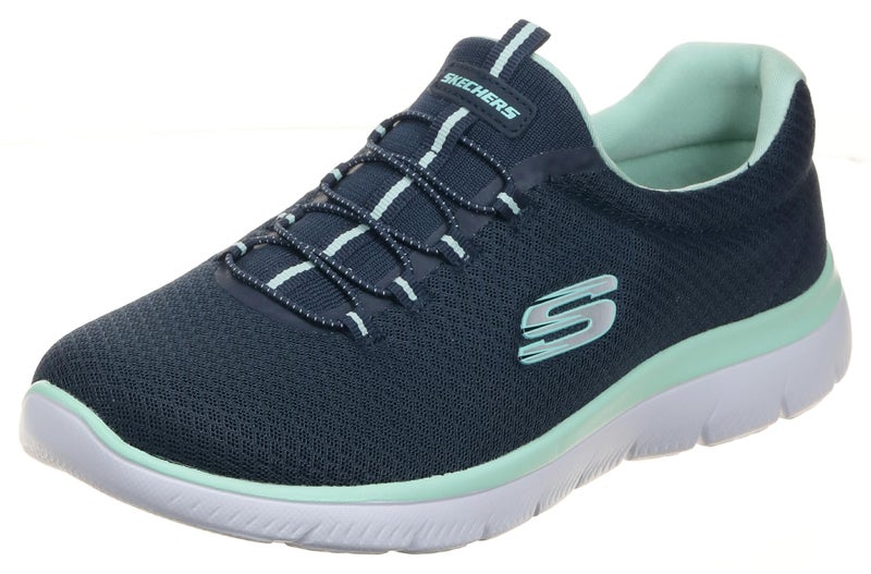 Skechers womens Summits Sneaker, Navy/Aqua, 7 US - Image 4