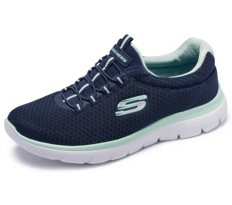 Skechers womens Summits Sneaker, Navy/Aqua, 7 US - Image 3