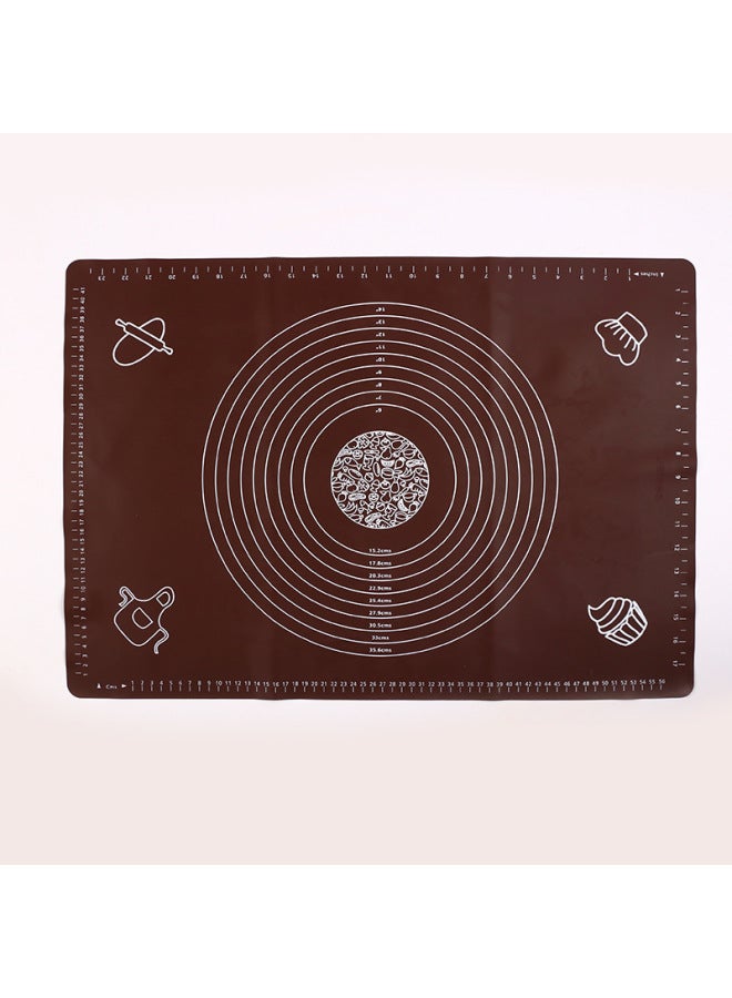 Direct Supply Silicone Kneading Mat Baking Mat Heat Insulation Cooking Mat And Mat Thickened Chopping Board-Specifications:64 * 45cm Coffee 2001-69(D) - Image 1