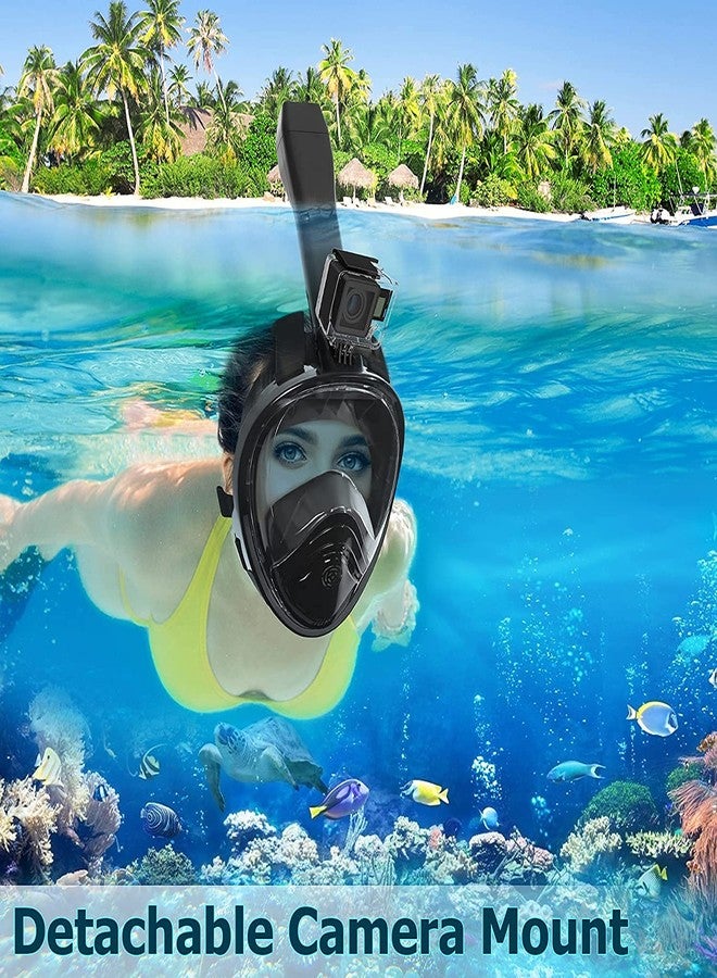 TRAY Full Face Snorkel Masks,【2021 NEWST】 Ultralight Anti Fog & Anti Leak Snorkeling Mask, Panoramic 180° View Upgraded Dive Mask with Safe Breathing Dry Top System(S/M) - Image 5