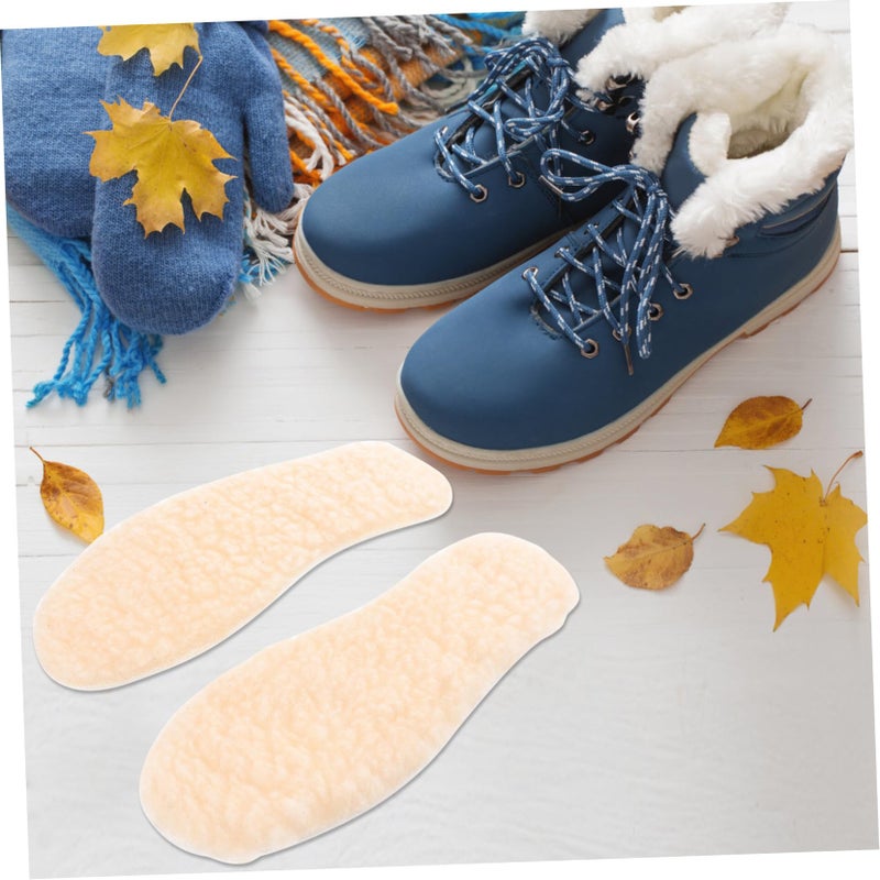 3 Pairs Boys Girls Warm Fleece Insoles Breathable Shoe Pads Imitation Lamb Hair Design - Image 5