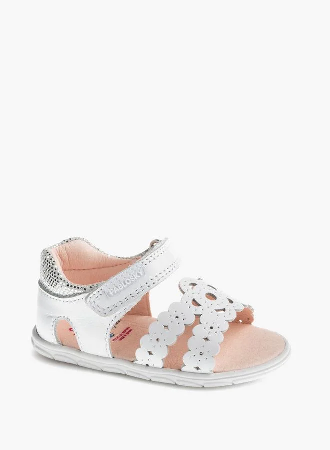 Pablosky Sandals With Hook & Loop Closure, Cutout Design
