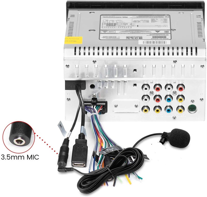 FingerLakes Car Mic Microphone Assembly for 2.5mm or 3.5mm Bluetooth Enabled Receivers Radio Stereo Head Units GPS Navagation DVD - FL72, Black - Image 4