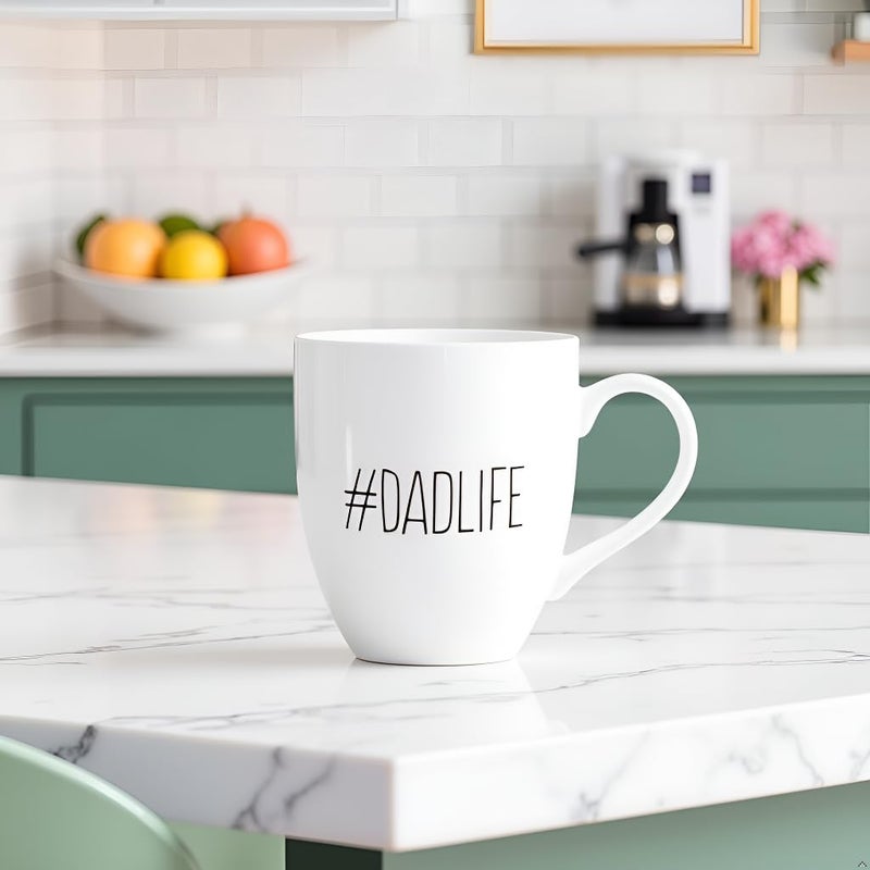 Pearhead #DadLife Mug, Father's Day Gifts For New Dads, Gift From Kids, Dishwasher and Microwave Safe, Large - Image 3