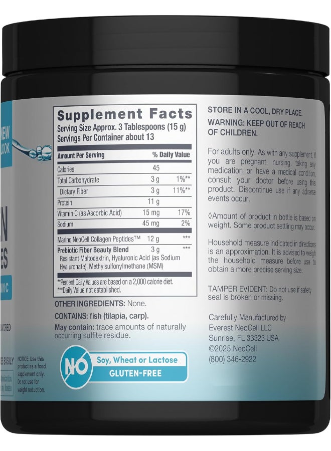 Neocell Marine Collagen Powder Unflavoured 200g | with Hyaluronic Acid, MSM & Vitamin C 200 | Support Healthy Hair - Skin - Nails - Joints | 12g Collagen - 15 Servings - Image 3