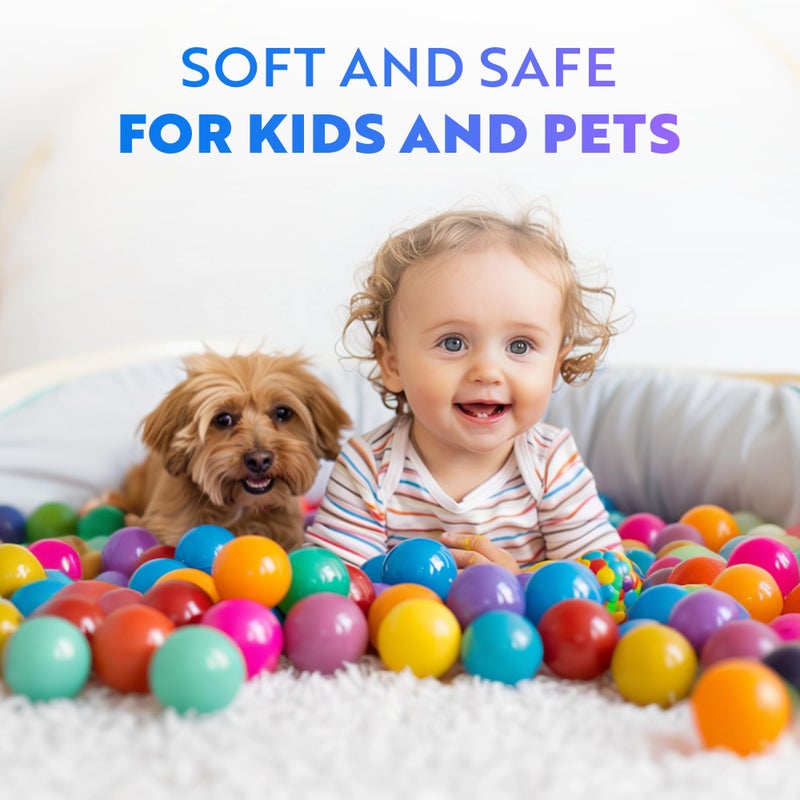 Playz Soft Plastic Mini Ball Pit Balls 50 Count - w/ 8 Vibrant Colors - Crush Proof, No Sharp Edges, Non Toxic, Phthalate & BPA Free for Baby Toddler Ball Pit, Play Tents & Tunnels Indoor & Outdoor - Image 4