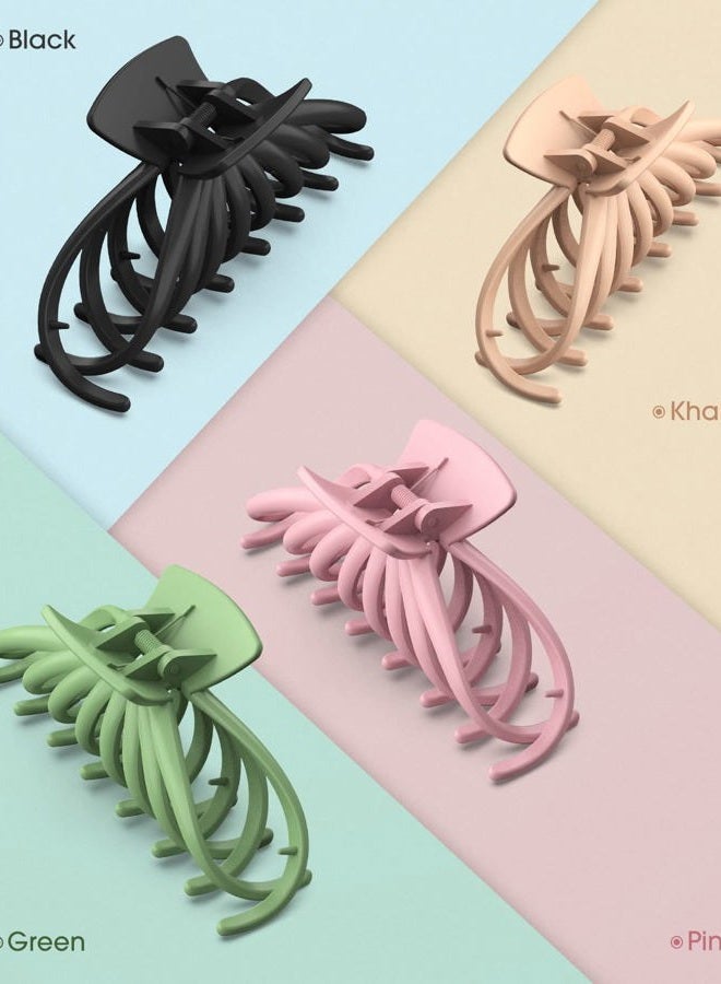 OPAUL Hair Clips for Women - OPAUL Matte Nonslip Large Hair Claw Clips for Thick and Thin Hair, 4.7 Inch Strong Hold Big Hair Clips Fashion Hair Styling Accessories Christmas Gifts for Women Girls - Image 5