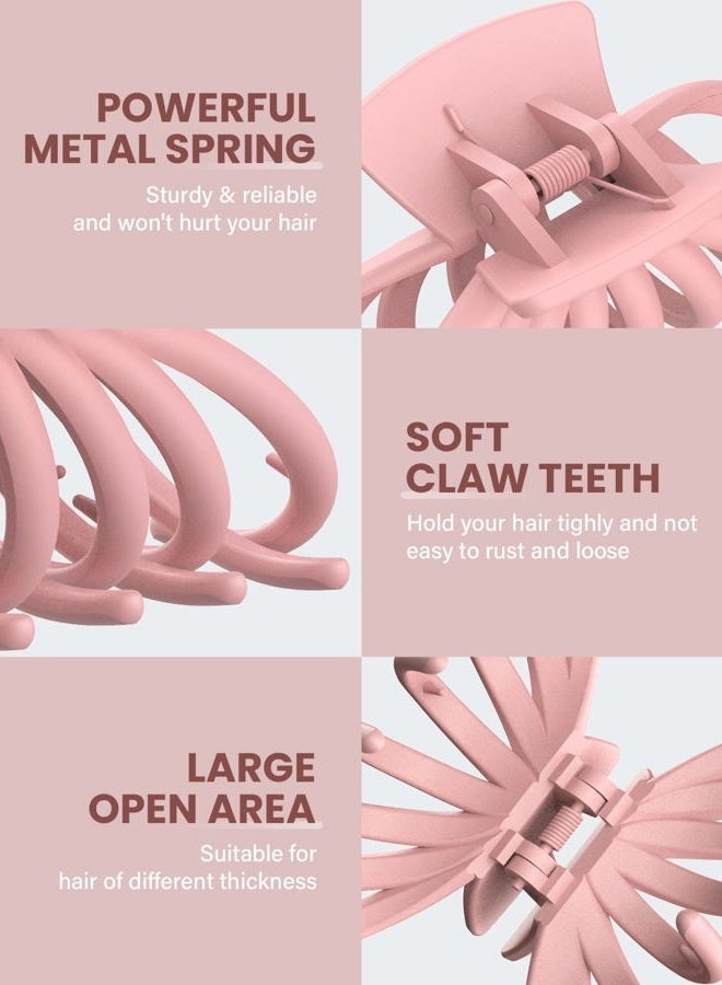 OPAUL Hair Clips for Women - OPAUL Matte Nonslip Large Hair Claw Clips for Thick and Thin Hair, 4.7 Inch Strong Hold Big Hair Clips Fashion Hair Styling Accessories Christmas Gifts for Women Girls - Image 3