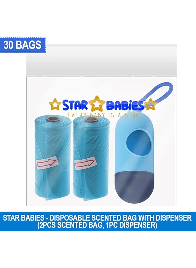 ستار بيبيز حقيبة معطرة مع موزع عبوة من 2/30 كيسًا أزرق - Image 3
