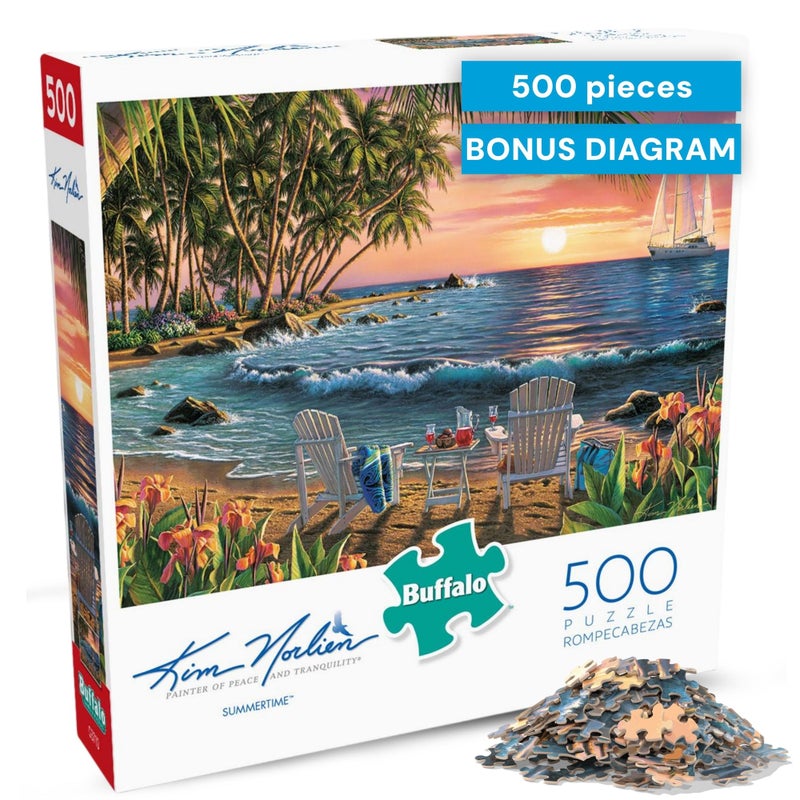 Buffalo Games - Kim Norlien - Summertime - 500 Piece Jigsaw Puzzle For Adults -Challenging Puzzle Perfect for Game Nights - Finished Size is 21.25 x 15.00 - Image 1