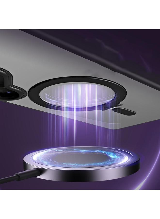 S-TOP Case For Samsung Galaxy S25 Ultra 5G MagSafe Airbag Shockproof Frosted Phone Case with Fold Holder - Image 4