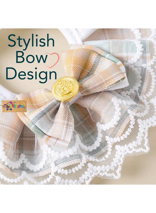 Western Era 'S Opulent Cat Couture: Elevate Your Cat'S Style With The Elegant Fabric Collar Featuring A Delicate Bow Accent, Perfect For Special Occasions, Photoshoots, And Events (Medium) - Image 3