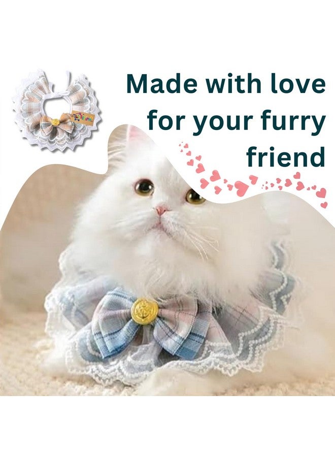 Western Era 'S Opulent Cat Couture: Elevate Your Cat'S Style With The Elegant Fabric Collar Featuring A Delicate Bow Accent, Perfect For Special Occasions, Photoshoots, And Events (Medium) - Image 5