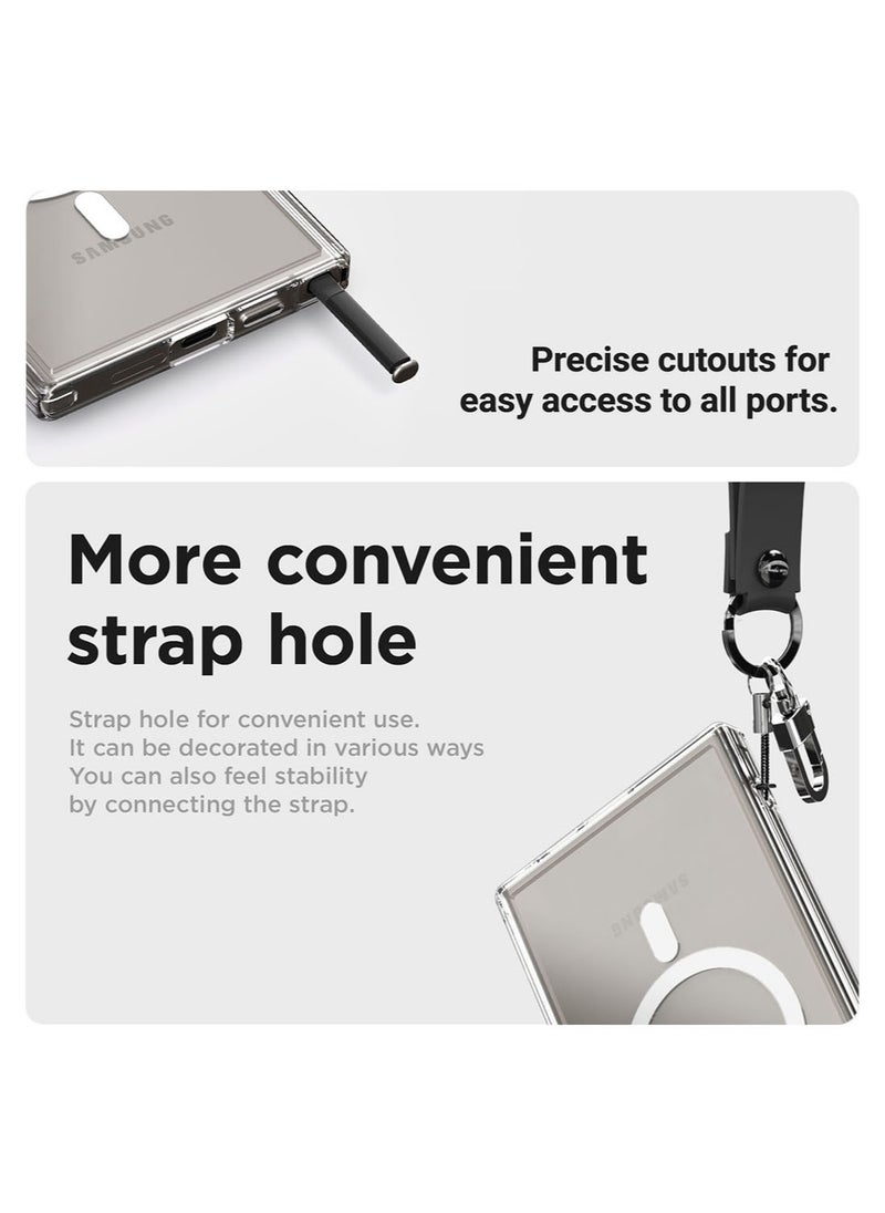 VRS Design Crystal Mixx MagSafe for Samsung Galaxy S24 ULTRA Case Cover Magnetic - Clear  - Image 3