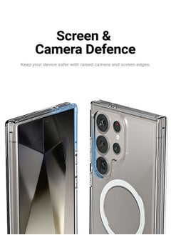 VRS Design Crystal Mixx MagSafe for Samsung Galaxy S24 ULTRA Case Cover Magnetic - Clear  - Image 4