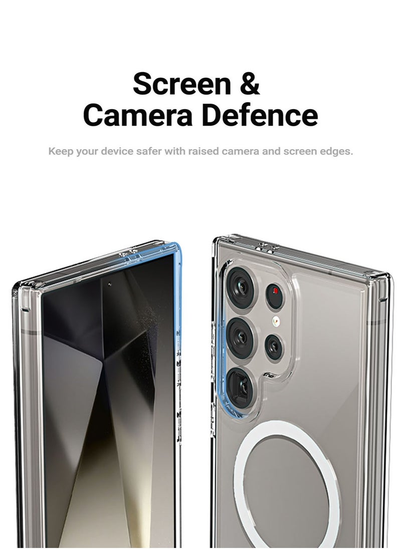 VRS Design Crystal Mixx MagSafe for Samsung Galaxy S24 ULTRA Case Cover Magnetic - Clear  - Image 4